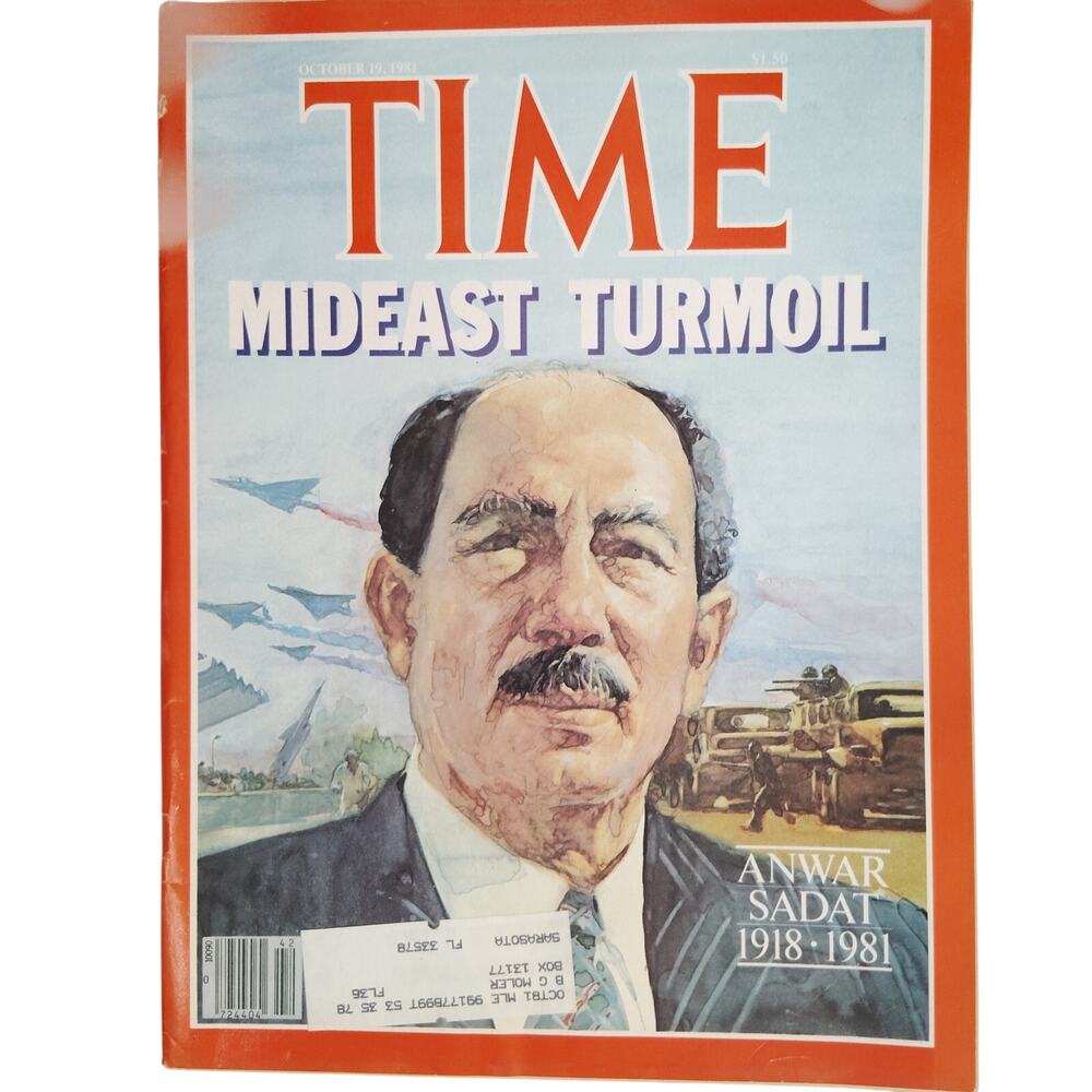 Vintage TIME Magazine October 19 1981 Anwar Sadat Mideast Turmoil Back Issue